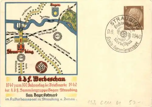Straubing - KDF Werbeschau 1940 - 3. Reich - Ganzsache -729542