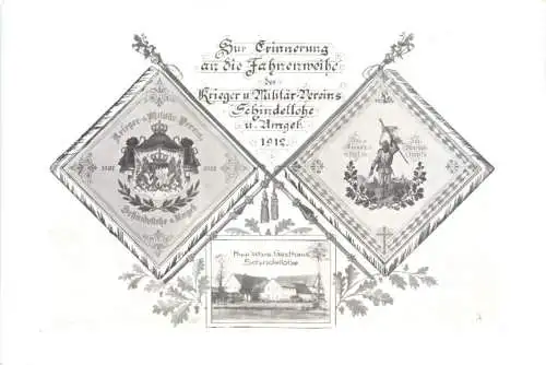 Fahnenweihe Krieger Vereins Schindellohe und Umgebung 1912 - Pullenreuth -729562