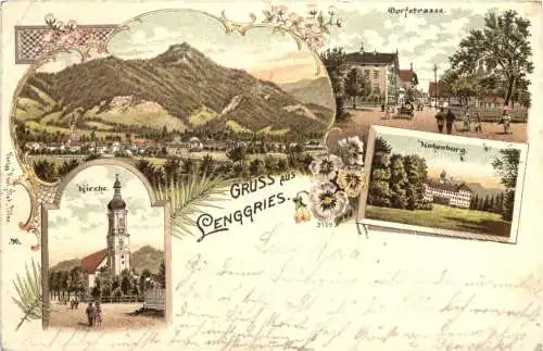 Gruss aus Lenggries - Litho -729760