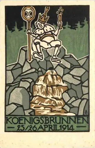 Frankfurt - Wäldchestag von Anno Dazumal - Königsbrunnen 1914 -729876