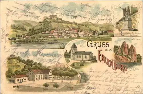Gruss Ebernburg Nahe - Litho -729956