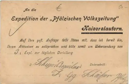 Kaiserslautern - Expedition Pfälzische Volkszeitung -730148