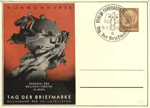 Berlin - Tag der Briefmarke 1938 - Ganzsache -730344