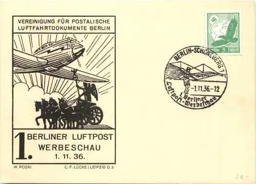 Berlin - Luftpost Werbeschau 1936 - Ganzsache -730360