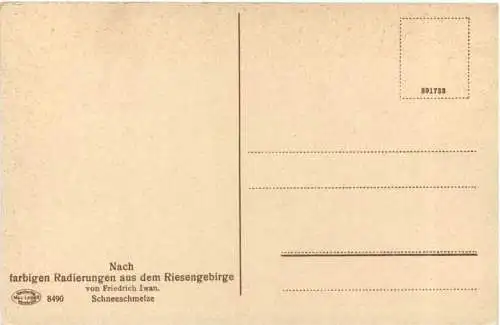 Riesengebirge - Radierung Friedrich Iwan -730400