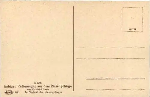 Riesengebirge - Radierung Friedrich Iwan -730412
