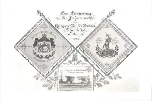 Fahnenweihe Krieger Vereins Schindellohe und Umgebung 1912 - Pullenreuth -730398