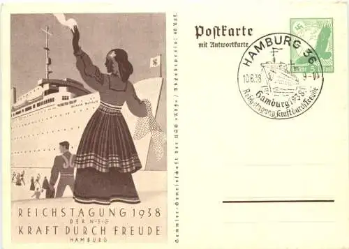 Reichstagung Kraft durch Freude 1938 - Ganzsache -730322