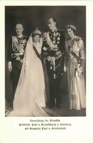 Vermählung Prinzessin Friederike Luise mit Kronprinz Paul von Griechenland -730468