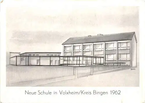 Neue Schule in Volxheim 1962 -730516