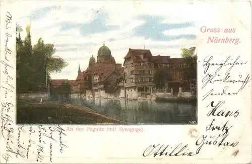 Gruss aus Nürnberg - Synagoge - Judaika -730832