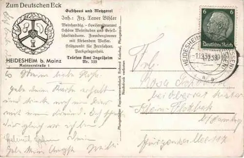 Heidesheim - Gasthaus zum Deutschen Eck -730662