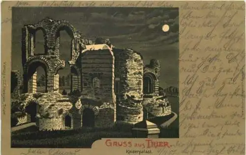 Gruss aus Trier - Kaiserpalast - Litho -731036
