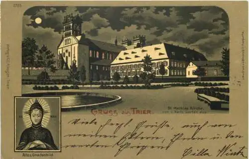 Gruss aus Trier - St. Mathias Kirche - Litho -731030