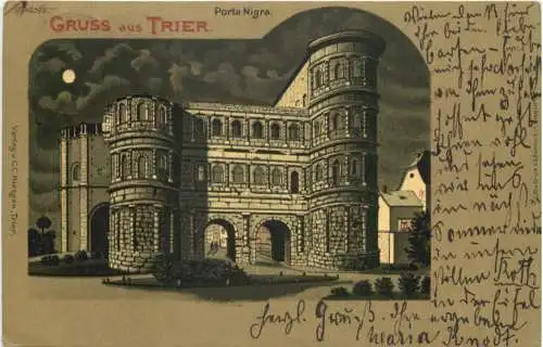 Gruss aus Trier - Porta Nigra - Litho -731034