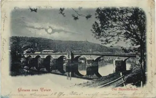 Gruss aus Trier - Moselbrücke -731544