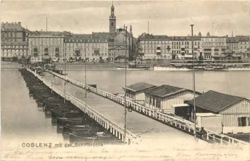 Coblenz mit der Schiffsbrücke -731986