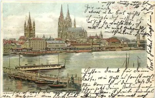 Köln am Rhein - Litho -732066