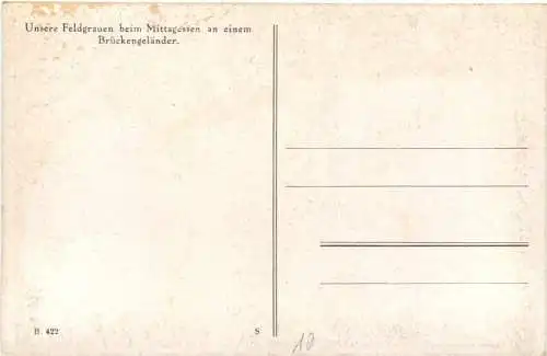 WW1 - Unsere Feldgrauen beim Mittagessen -732206