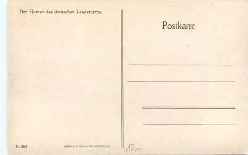 WW1 - Humor des deutschen Landsturmes -732262