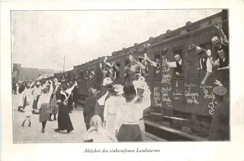 WW1 - Abfahrt des einberufenen Landsturms -732130