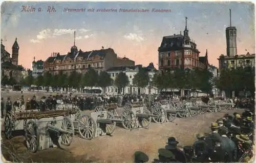 Köln am Rhein - Neumarkt mit eroberten franz. Kanonen -732080