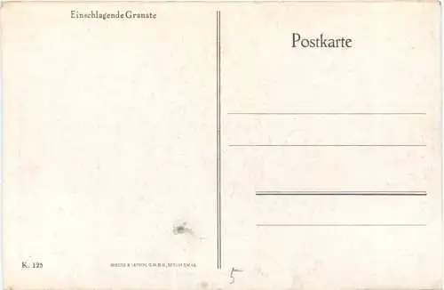 WW1 - Einschlagende Granate -732108