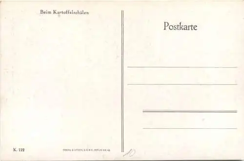 WW1 - Beim Kartoffelschälen -732196