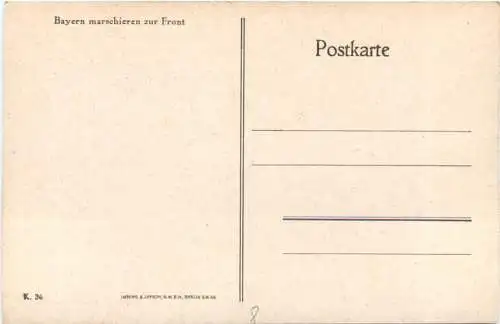 WW1 - Bayern marschieren zur Front -732140