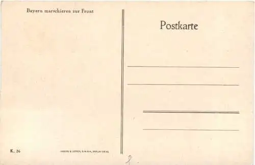 WW1 - Bayern marschieren zur Front -732118