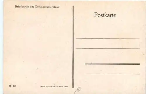 WW1 - Briefkasten am Offiziersunterstand -732244
