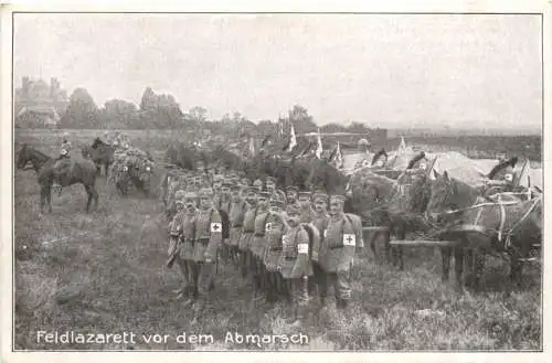 WW1 - Feldlazarett vor dem Abmarsch -732228