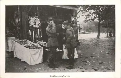 WW1 - Soldaten kaufen ein -732396