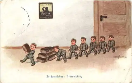 Künstler AK Ad. Hoffmann - Brotempfang - Feldpost -732416