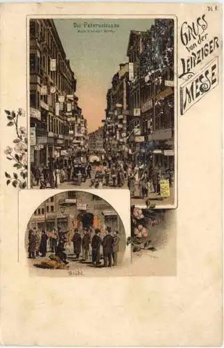 Leipzig - Gruss von der Leipziger Messe - Litho -732596