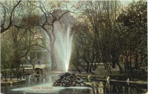 Teplitz-Schönau - Partie aus dem Curgarten -732578