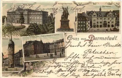 Gruss aus Darmstadt - Litho -733088