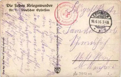 WW1 - Deutscher Opfersinn - Feldpost -733336