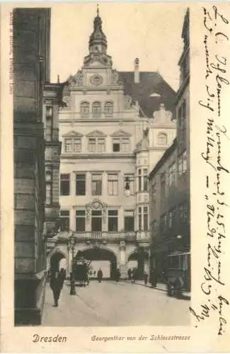 Dresden - Georgenthor von der Schlossstrasse -733450
