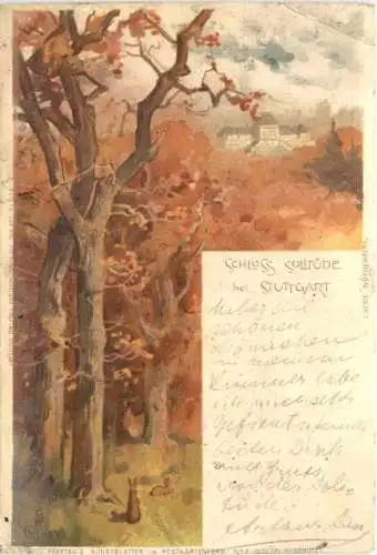 Schloss Solitude bei Stuttgart - Litho -733576
