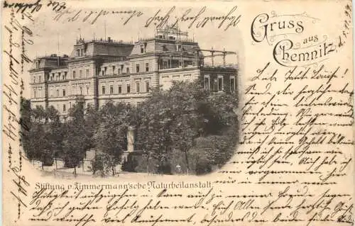 Gruss aus Chemnitz - Zimmermannsche Naturheilanstalt -733544