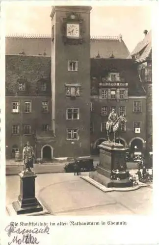 Chemnitz - Die Kunstspieluhr im alten Rathausturm -733530