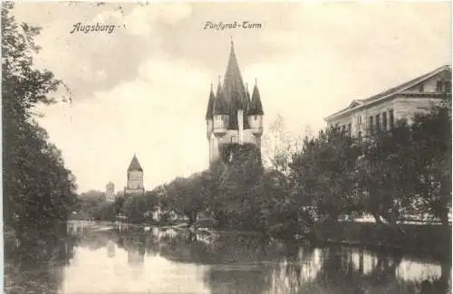 Augsburg - Fünfgrad Turm -733726