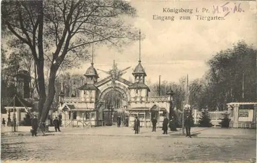 Königsberg in Preussen - Eingang zum Tiergarten -733756