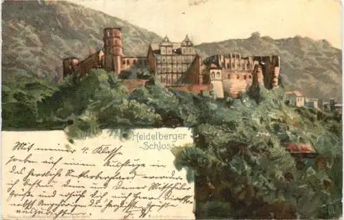 Heidelberger Schloß - Litho -733708