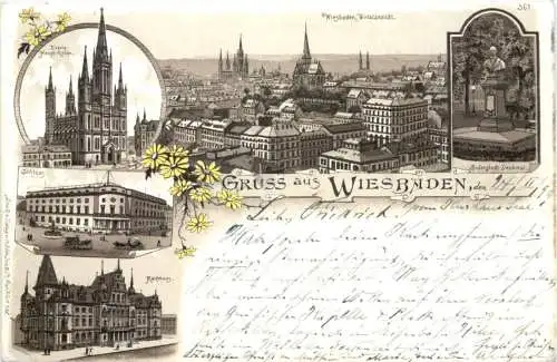 Gruss aus Wiesbaden - Litho -734002