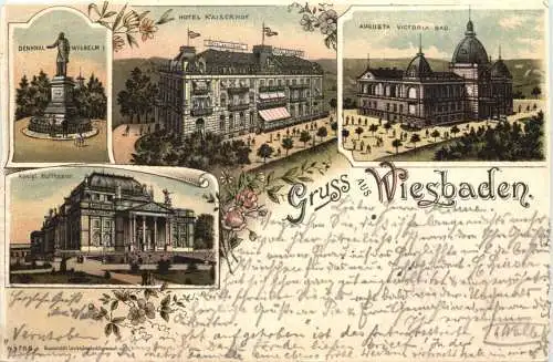 Gruss aus Wiesbaden - Litho -734006