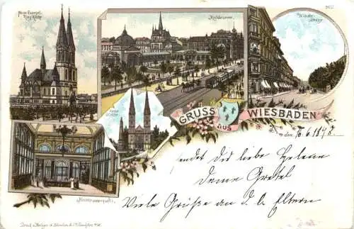 Gruss aus Wiesbaden - Litho -734000