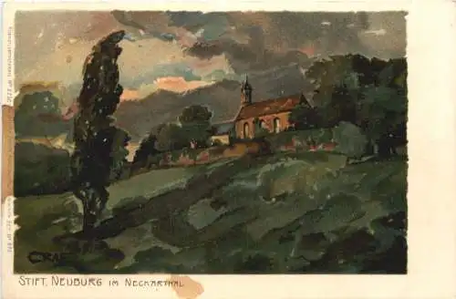 Stift Neuburg im Neckartal - Litho -734232