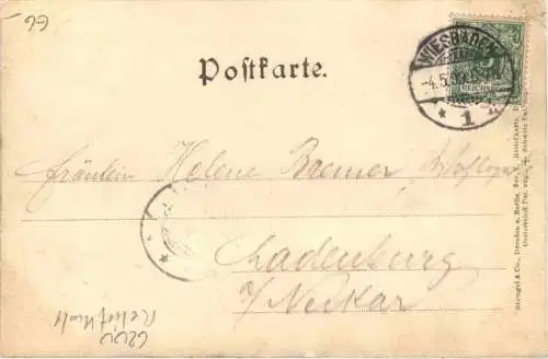 Gruss aus Wiesbaden - Kurhausanlagen - Reliefkarte -733998